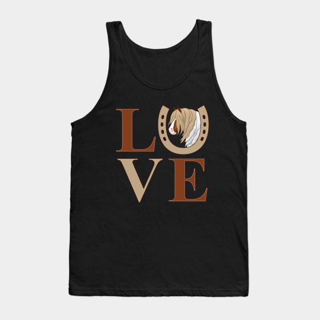 Chestnut Pinto Skewbald Gypsy Vanner Draft Horse LOVE Tank Top by csforest